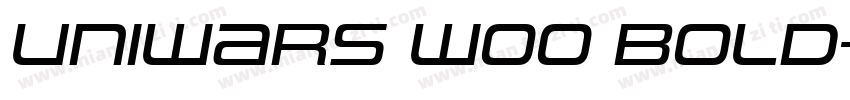 Uniwars W00 Bold字体转换